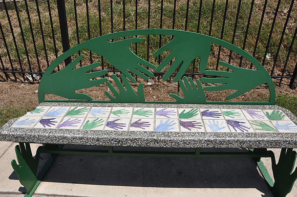 Public Art Bench - Children's Hands