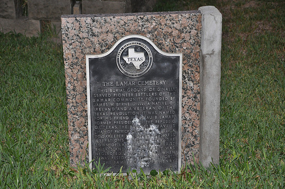 Lamar Cemetery Aransas County Texas Historical Marker