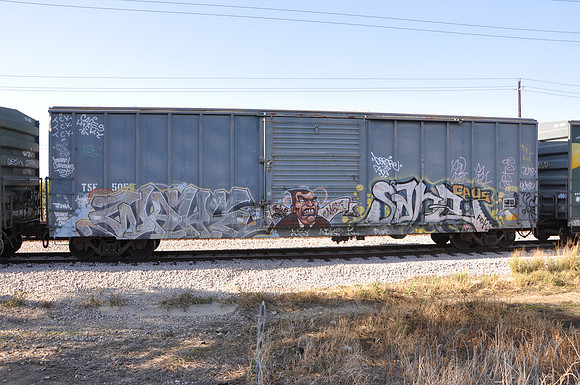 Train Graffiti - Austin Texas - 10-23-11