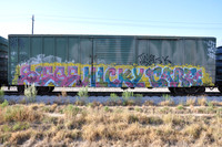Train Graffiti - Austin Texas - 10-23-11