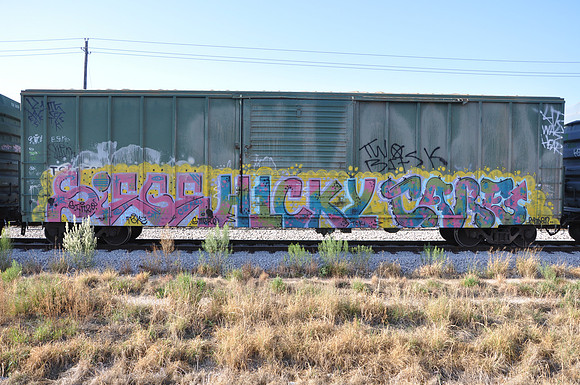 Train Graffiti - Austin Texas - 10-23-11