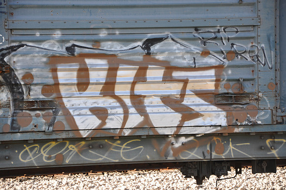 Train Graffiti - Austin Texas - 10-23-11