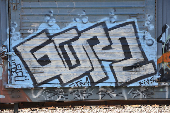 Train Graffiti - Austin Texas - 10-23-11