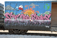 Train Graffiti - Austin Texas - 10-23-11