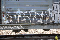 Train Graffiti - Austin Texas - 10-23-11