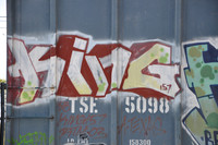 Train Graffiti - Austin Texas - 10-23-11