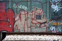 Train Graffiti - Austin Texas - 10-23-11