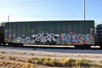 Train Graffiti - Austin Texas - 10-23-11