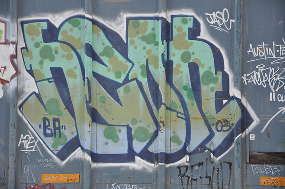 Train Graffiti - Austin Texas - 10-23-11