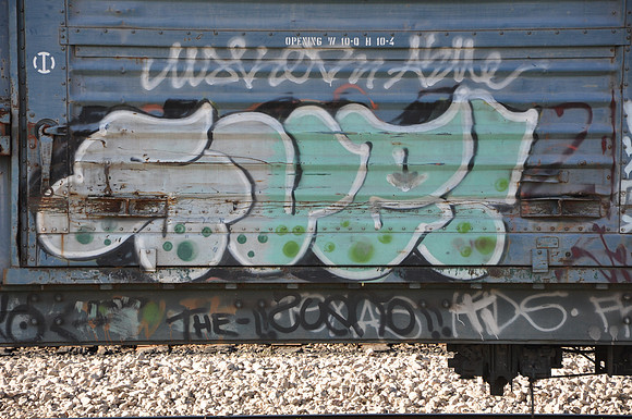 Train Graffiti - Austin Texas - 10-23-11