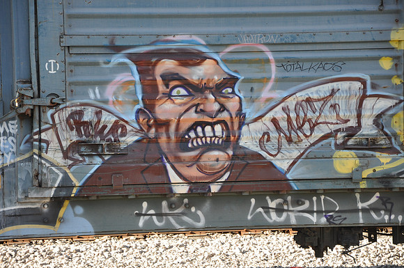 Train Graffiti - Austin Texas - 10-23-11