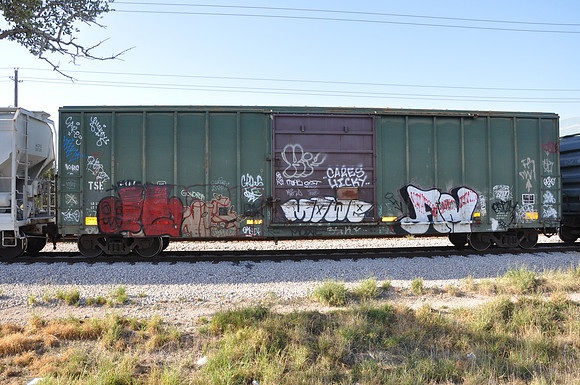Train Graffiti - Austin Texas - 10-23-11