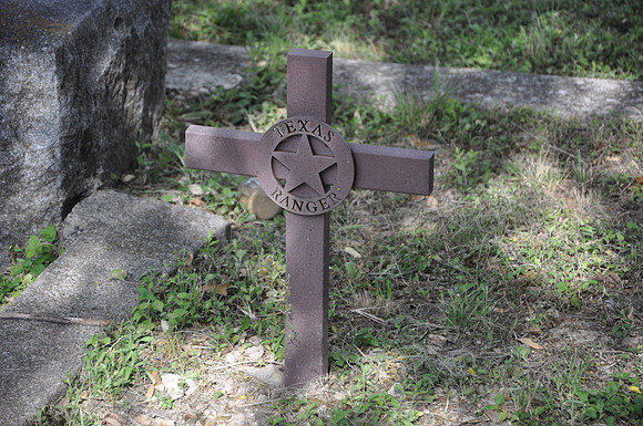 This is a marker often placed next to a Texas Raner's grave.