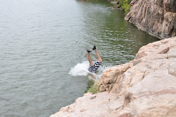 Jumping at Devil's Waterhole 0017