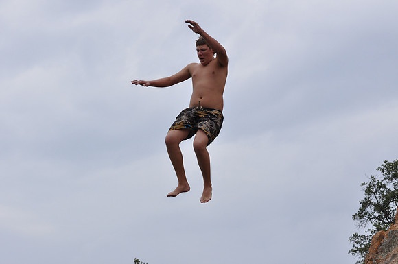 Jumping at Devil's Waterhole 0008