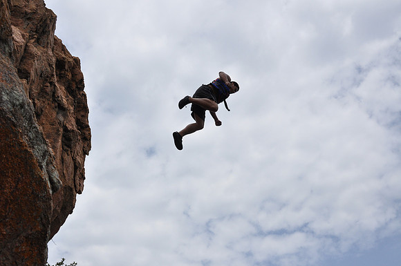 Jumping at Devil's Waterhole 0052