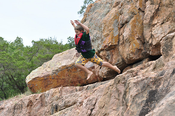 Jumping at Devil's Waterhole 0018