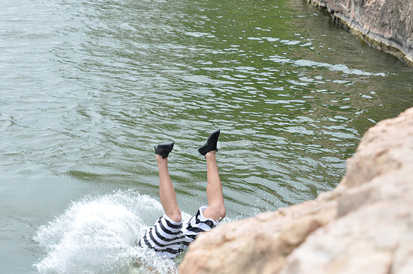 Jumping at Devil's Waterhole 0020