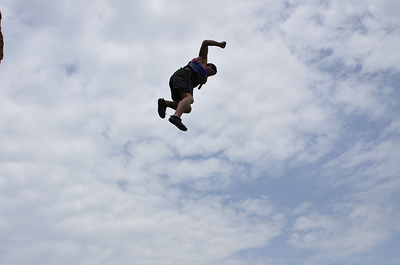 Jumping at Devil's Waterhole 0053