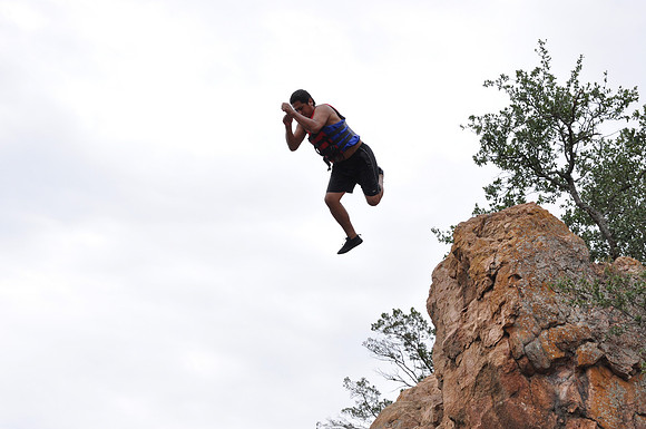 Jumping at Devil's Waterhole 0038