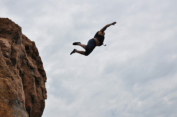 Jumping at Devil's Waterhole 0118