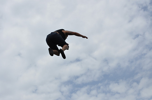 Jumping at Devil's Waterhole 0042