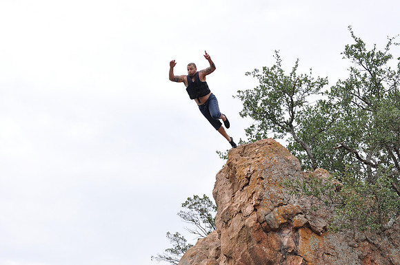 Jumping at Devil's Waterhole 0024