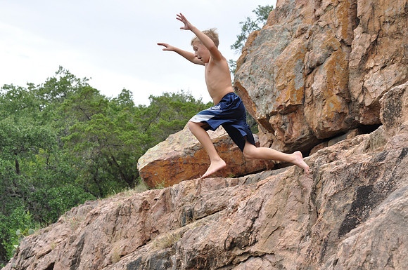 Jumping at Devil's Waterhole 0023