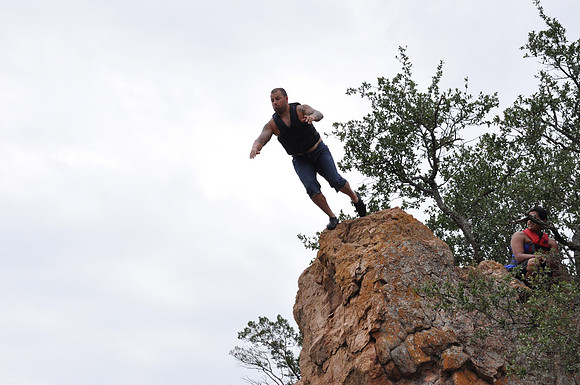 Jumping at Devil's Waterhole 0032