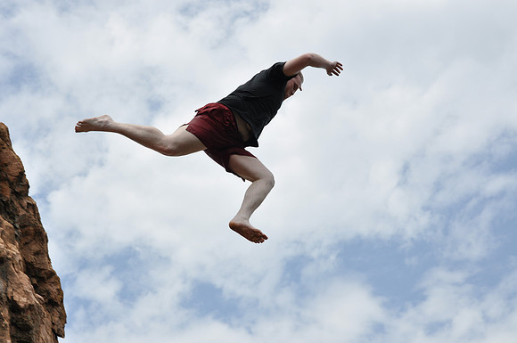 Jumping at Devil's Waterhole 0083