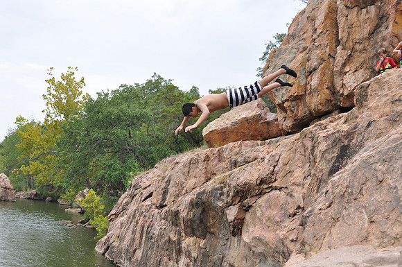 Jumping at Devil's Waterhole 0015