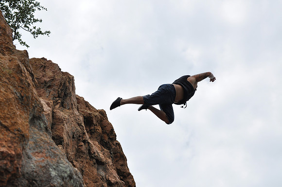 Jumping at Devil's Waterhole 0040