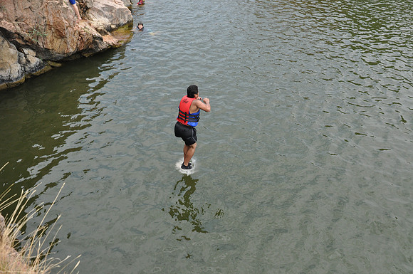 Jumping at Devil's Waterhole 0056