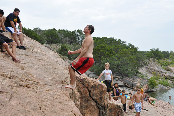 Jumping at Devil's Waterhole 0137