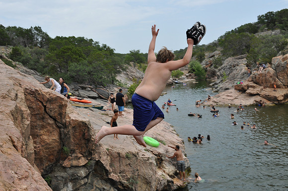 Jumping at Devil's Waterhole 0103