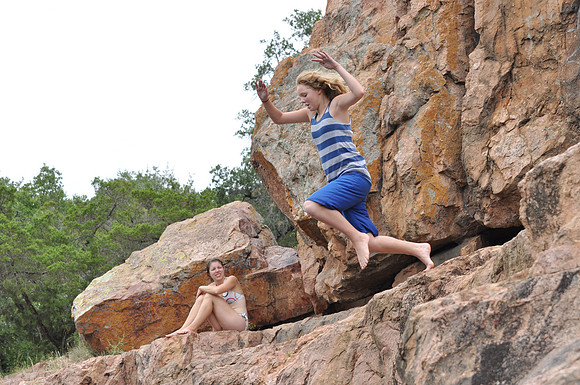 Jumping at Devil's Waterhole 0036