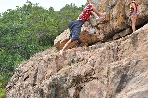 Jumping at Devil's Waterhole 0012