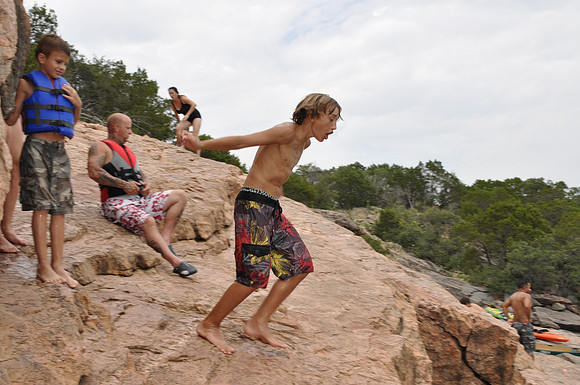 Jumping at Devil's Waterhole 0104