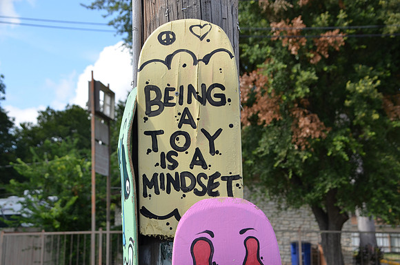 Skateboards On A Utility Pole 0001d