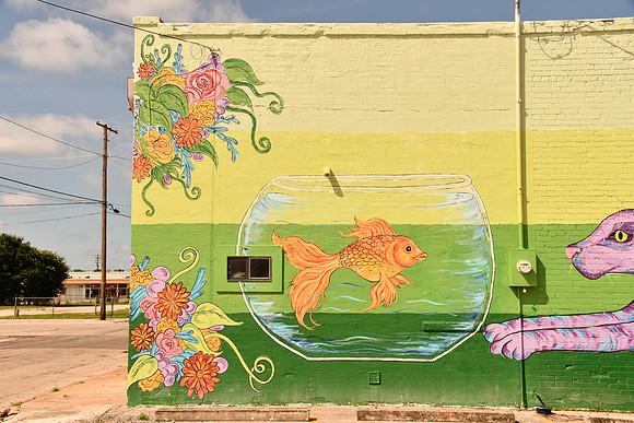 Cat & Fish Mural 0001b