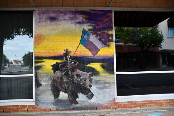 Man with Bear and Flag 0001
